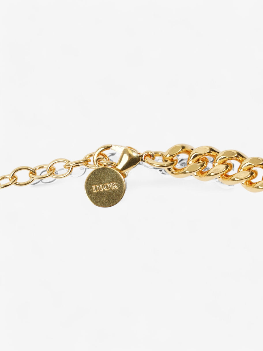 Christian Dior CD Chain Choker Gold Base Metal Image 3