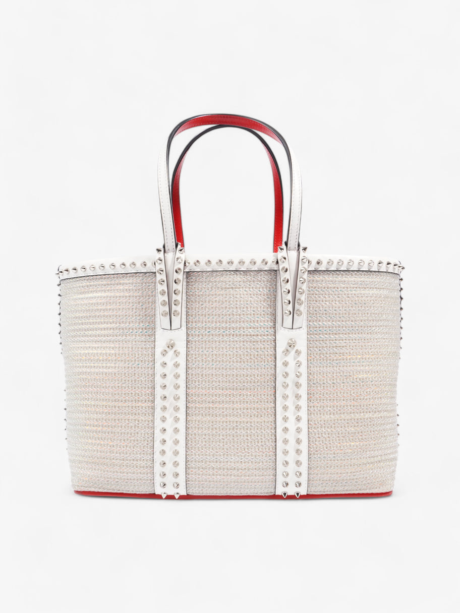 Christian Louboutin Spikes East West Cabata White / Metallic Calfskin Leather Image 4