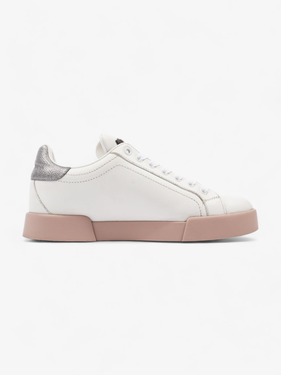 Portofino Love Applique Low Top Sneakers  White / Dusty Pink  Leather EU 37 UK 4 Image 4