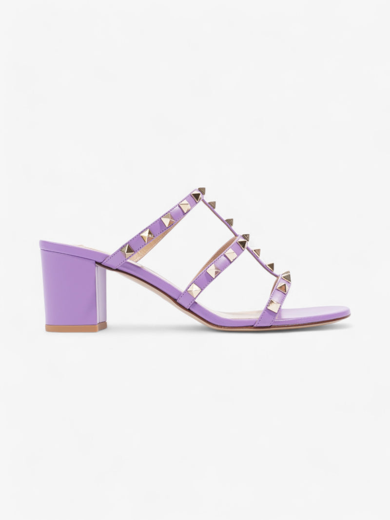  Valentino Rockstud Sandals 60 Purple Leather EU 38.5 UK 5.5