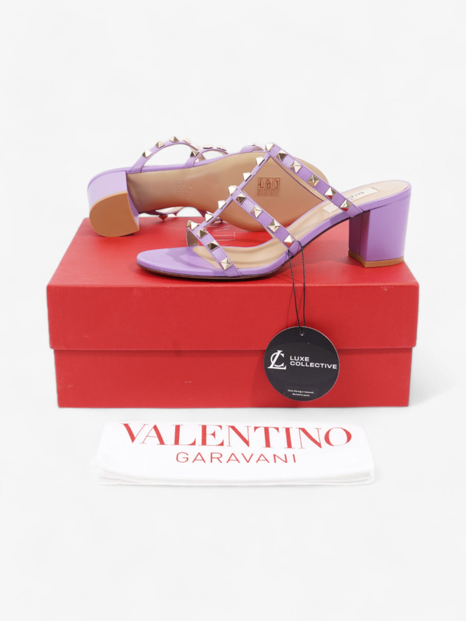 Valentino Rockstud Sandals 60 Purple Leather EU 38.5 UK 5.5 Image 10