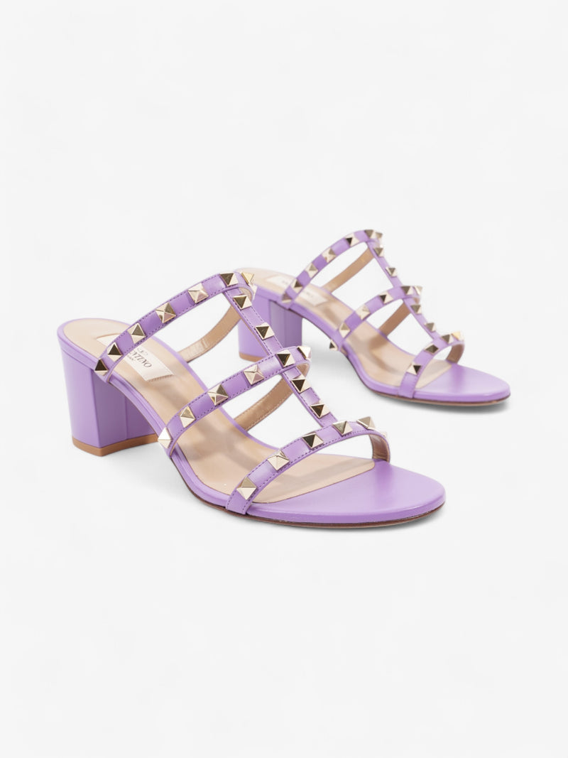  Valentino Rockstud Sandals 60 Purple Leather EU 38.5 UK 5.5