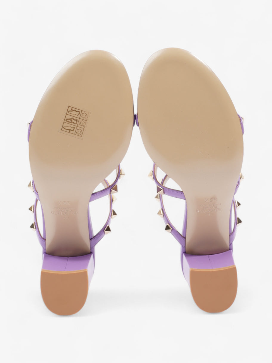 Valentino Rockstud Sandals 60 Purple Leather EU 38.5 UK 5.5 Image 7