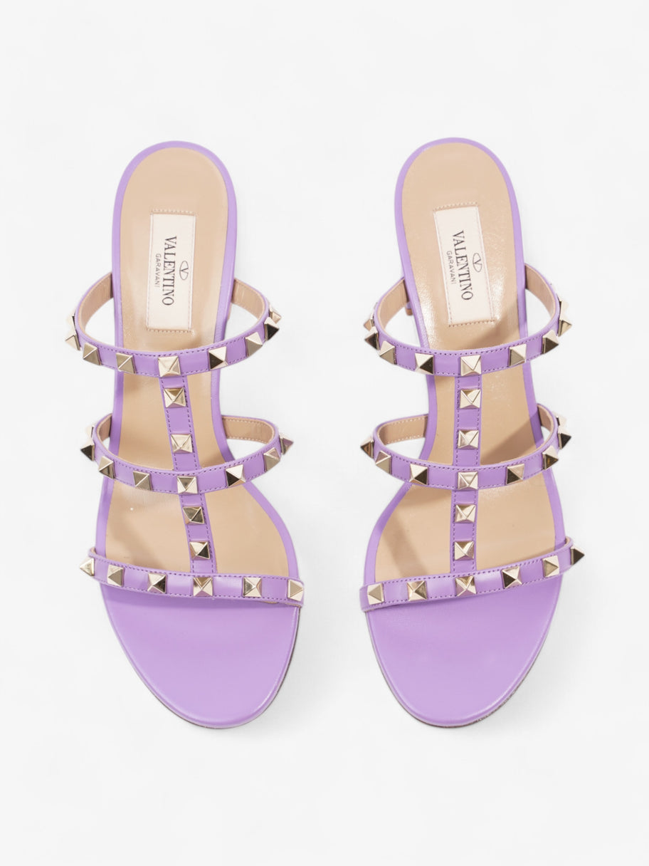 Valentino Rockstud Sandals 60 Purple Leather EU 38.5 UK 5.5 Image 8