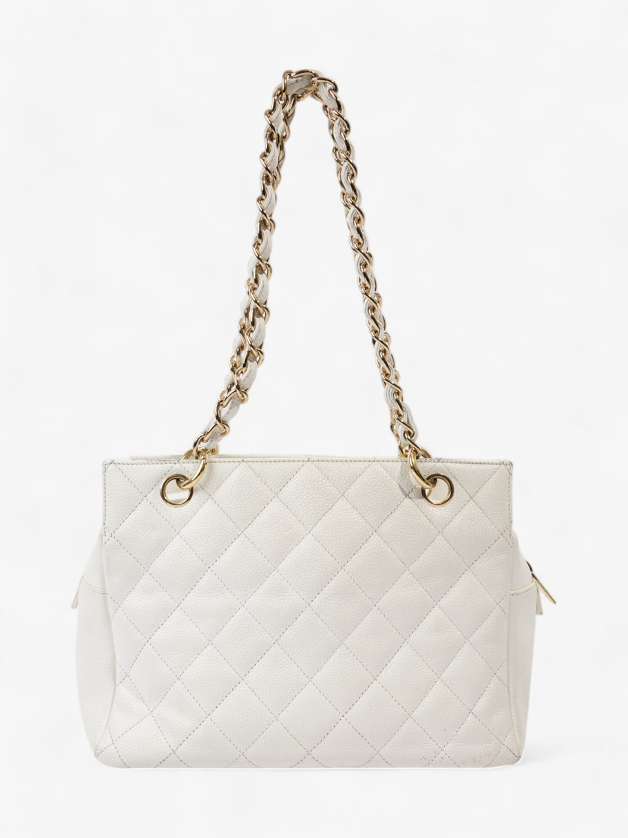 Chanel Timeless Tote White Caviar Leather Petite Image 4