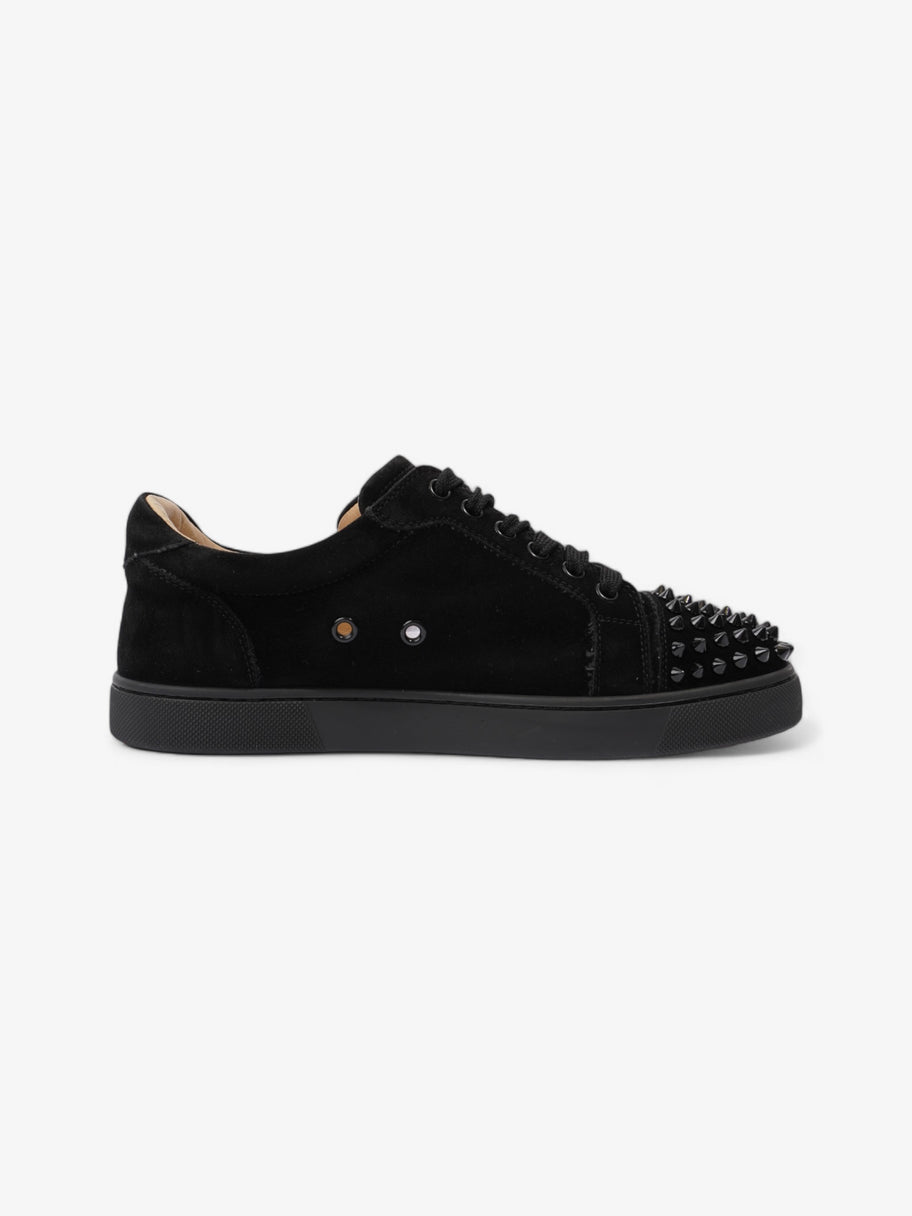 Christian Louboutin Vieira Spikes Flat Black Velvet EU 37 UK 4 Image 4