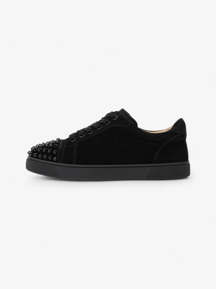 Christian Louboutin Vieira Spikes Flat Black Velvet EU 37 UK 4 Image 5