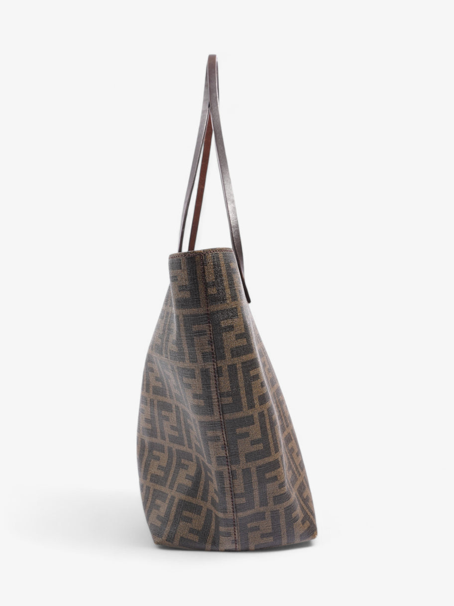 Fendi Zucca Tote Bag Tobacco / Black Canvas Image 5