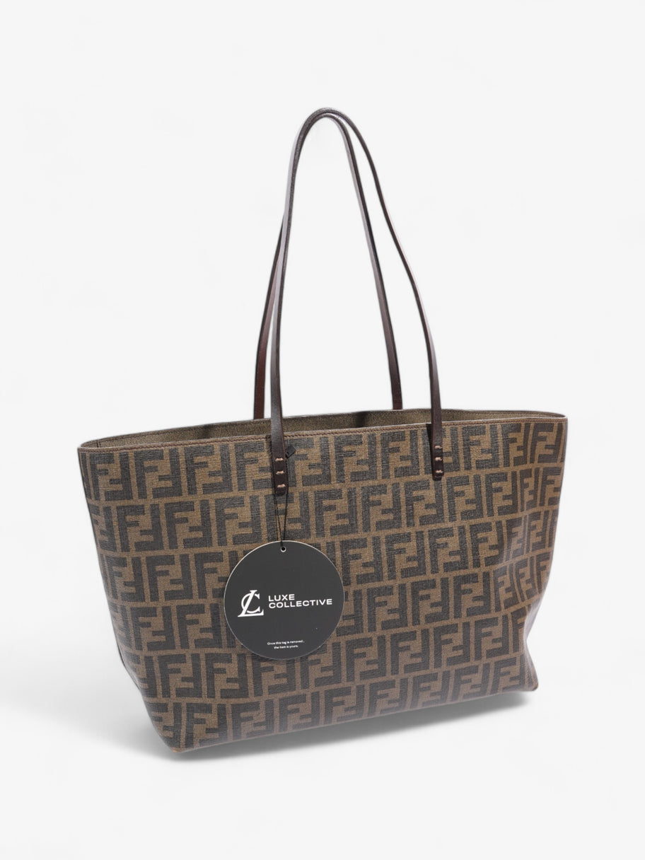 Fendi Zucca Tote Bag Tobacco / Black Canvas Image 9