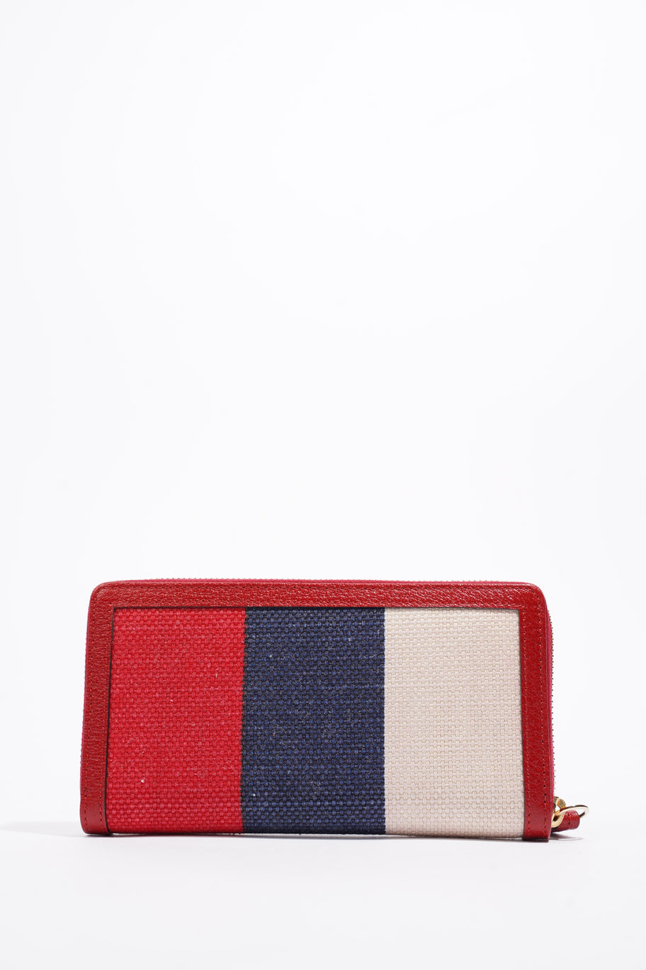 Zip Around Wallet Red / Navy / Cream Canvas Image 5