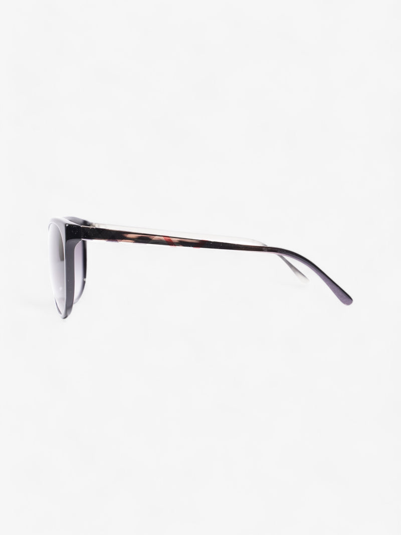  Burberry Check Sunglasses Black / Silver Acetate 135mm