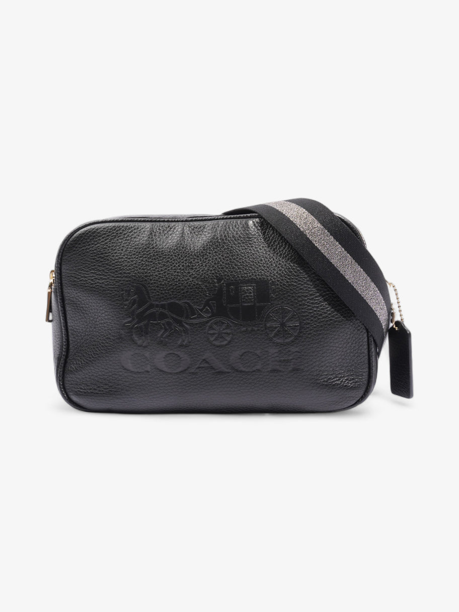 Coach Jes Carriage Logo Black Leather Image 1