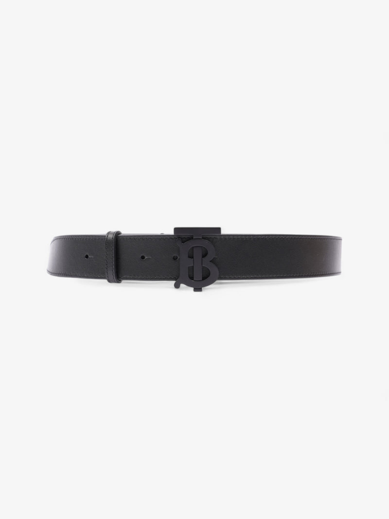  Burberry TB Plaque Belt Black Leather 90cm / 36