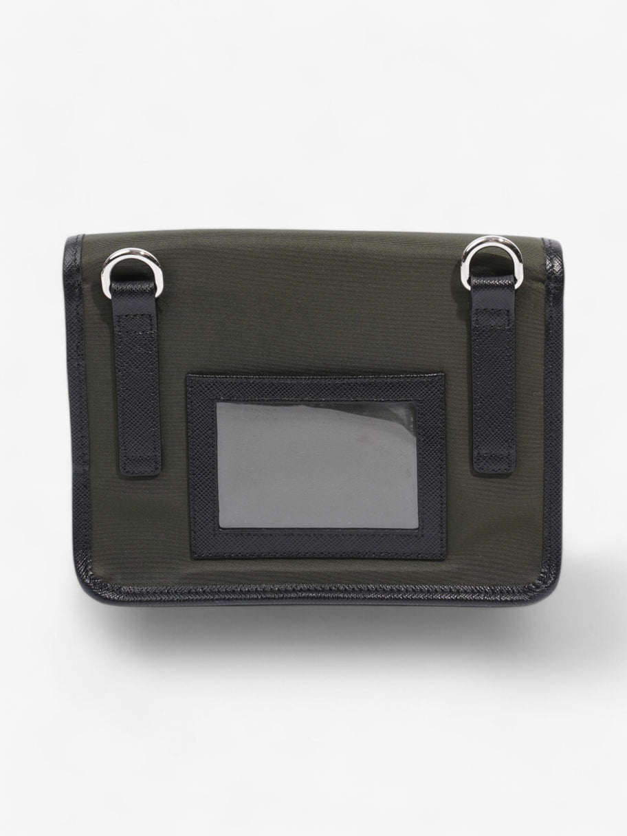 Prada Logo Plaque Smartphone Case Military Green / Black Re Nylon Image 4