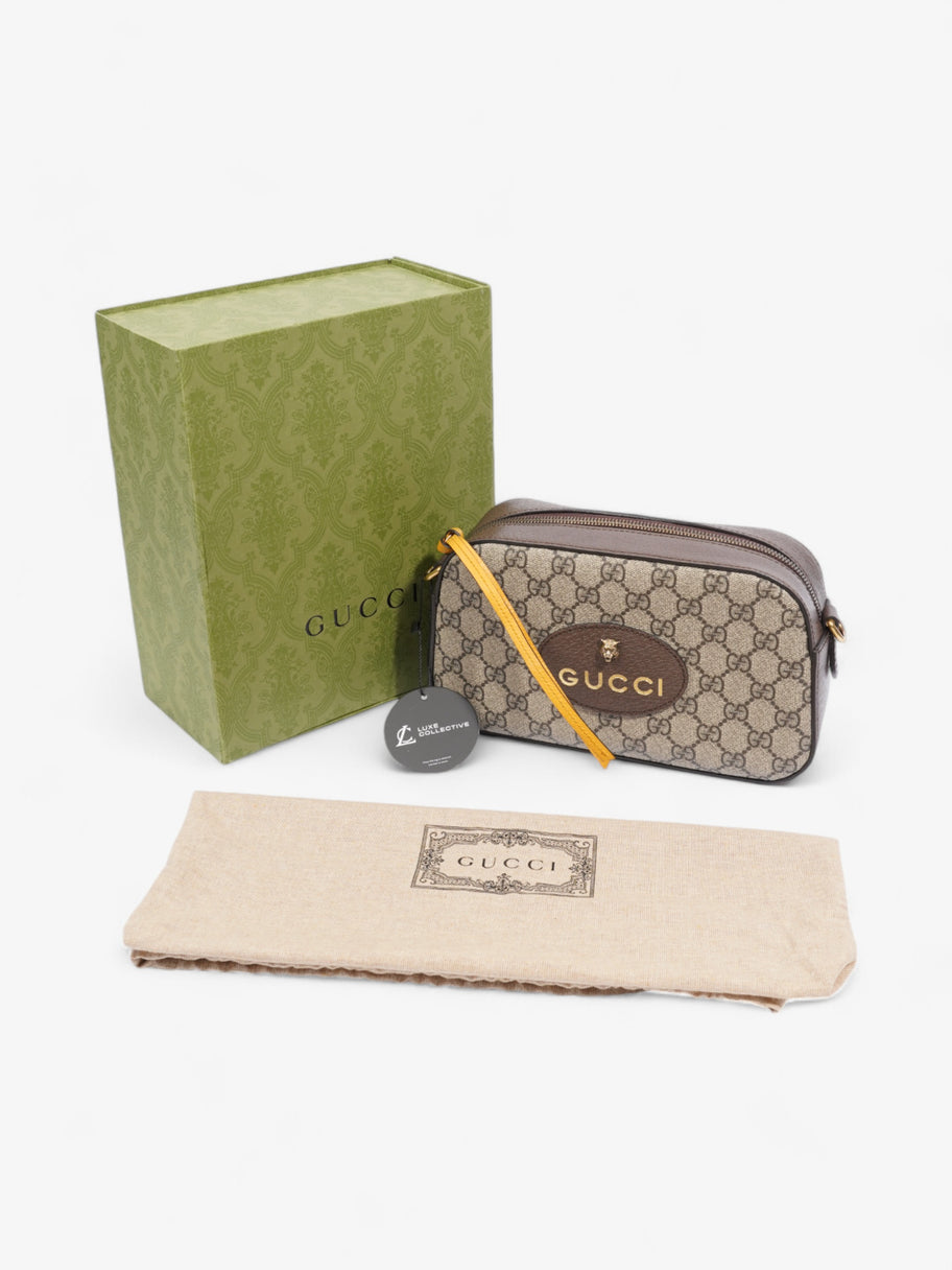 Gucci Neo Vintage Web GG Supreme / Brown / Yellow Canvas Image 8