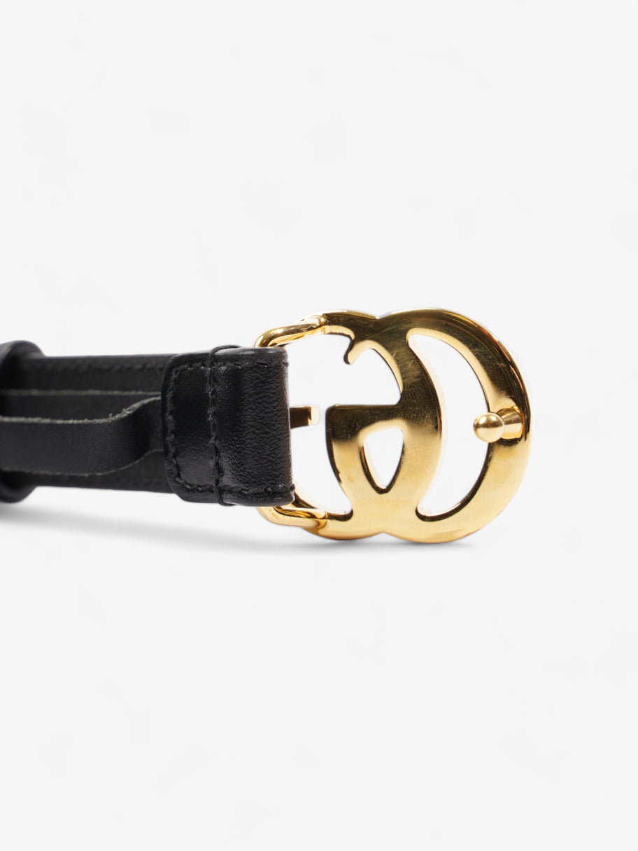 Gucci GG Marmont Thin Belt Black Leather 70cm 28