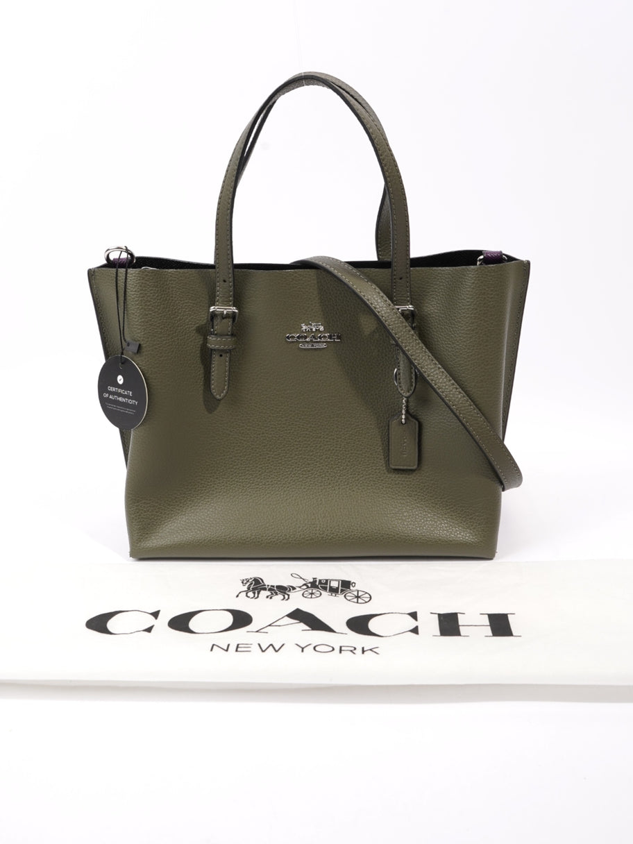 Coach Mollie Tote Bag 25 Olive Green Leather Luxe Collective