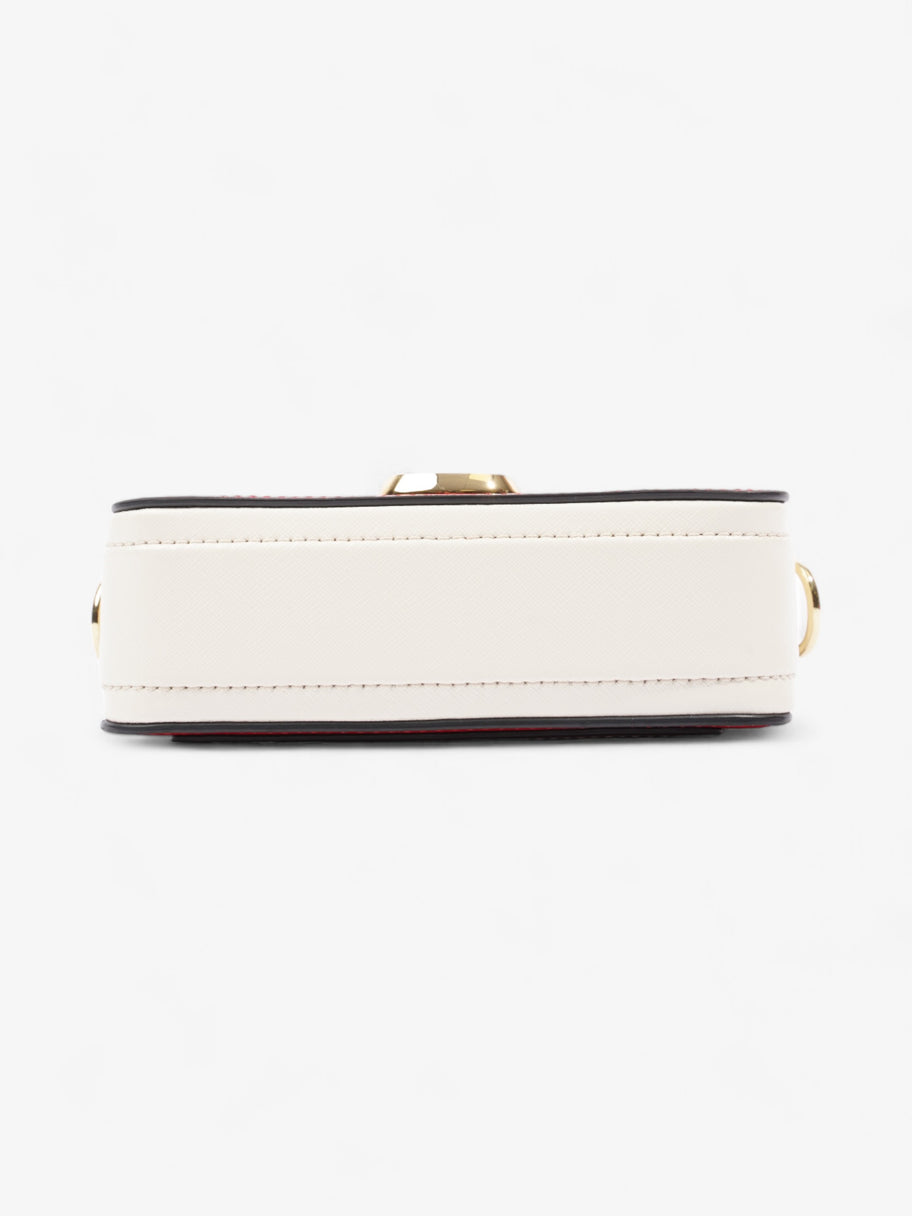 Marc Jacobs The Snapshot Red / Peach / Cream Saffiano Leather Image 6