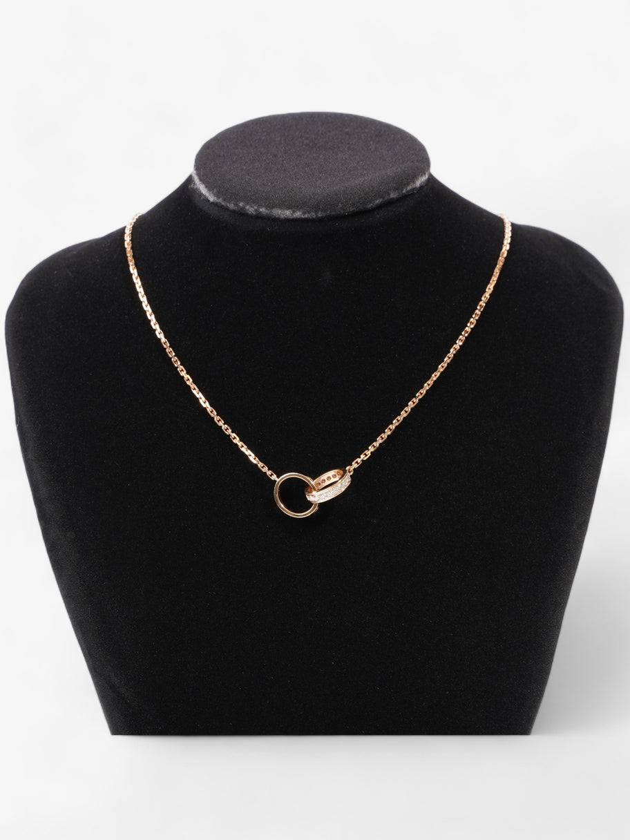 Cartier Love Necklace Diamonds Rose Gold 750 1000 18 Brilliant Cut Luxe Collective