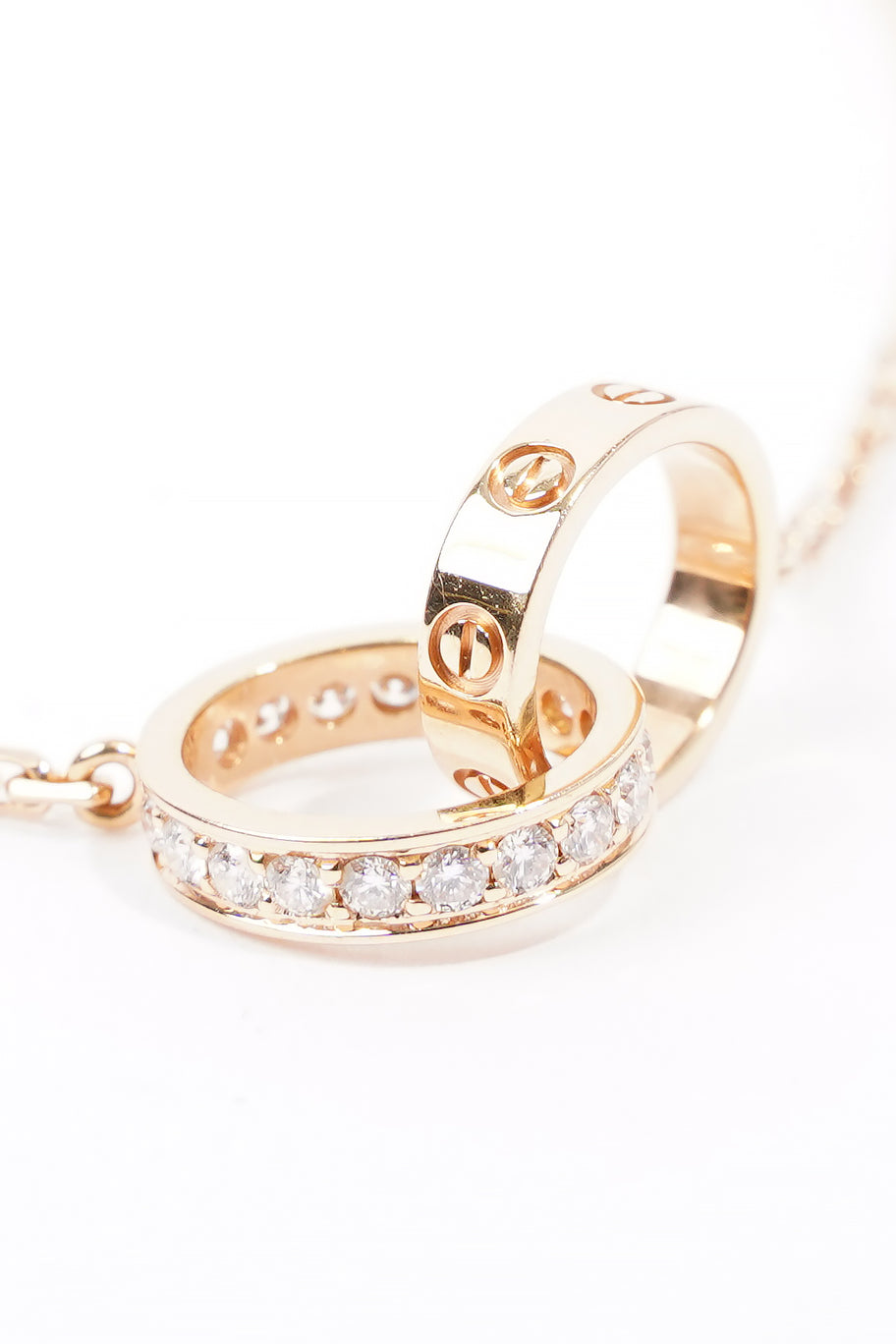 Cartier Love Necklace, Diamonds Rose Gold 750/1000 / 18 Brilliant-Cut Diamonds Yellow Gold Chain length - 42cm Image 7