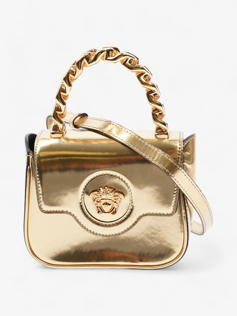  Versace La Medusa Gold Patent Leather Mini