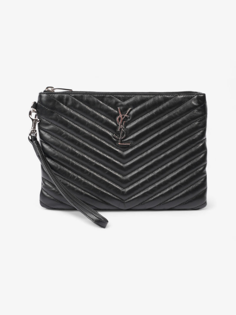  Saint Laurent Cassandre Pouch Black Matelasse Leather