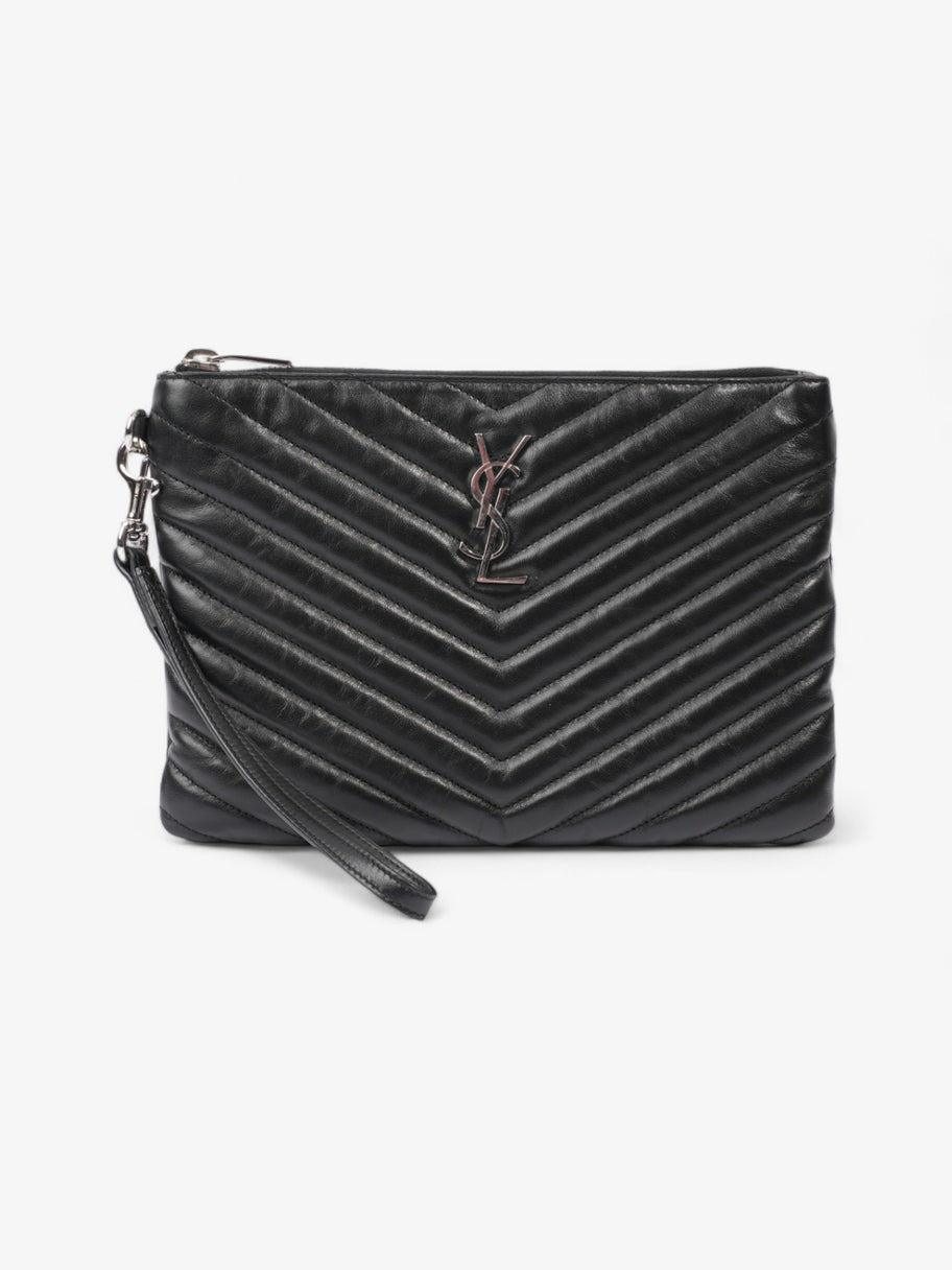 Saint Laurent Cassandre Pouch Black Matelasse Leather Image 1