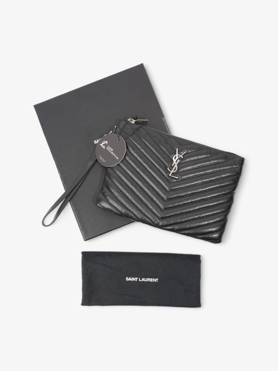 Saint Laurent Cassandre Pouch Black Matelasse Leather Image 8