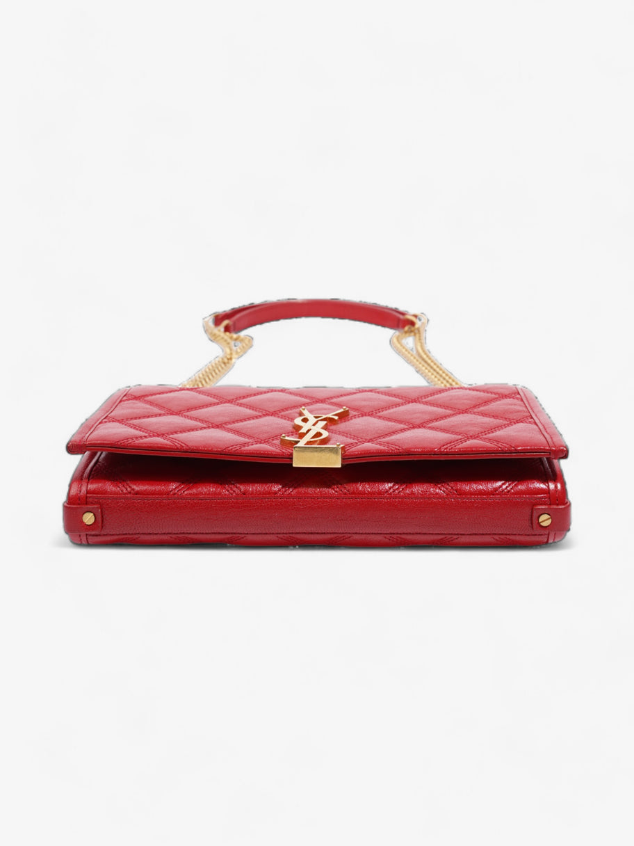 Saint Laurent Becky Chain Wallet Red Leather Image 6