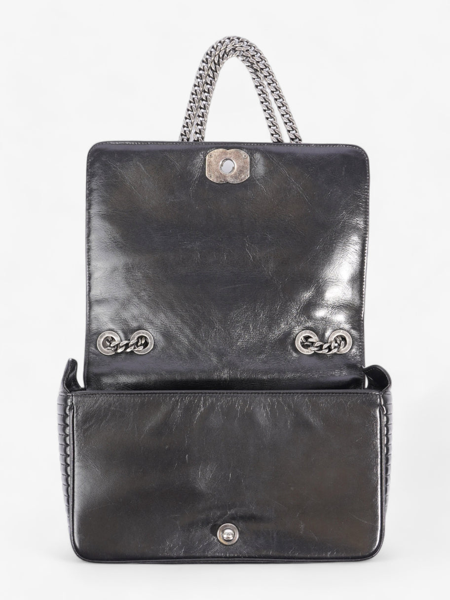 Chanel Coco Boy Flap  Black Lambskin Leather Image 7