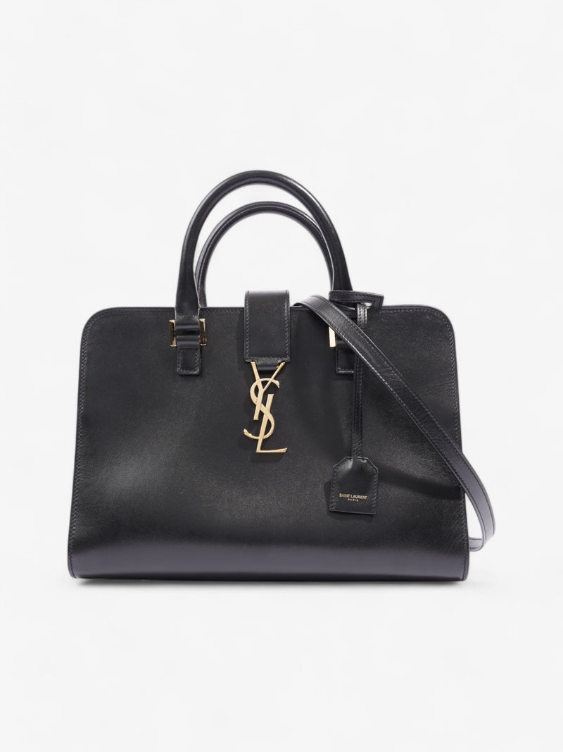  Saint Laurent Cabas Black Calfskin Leather Small