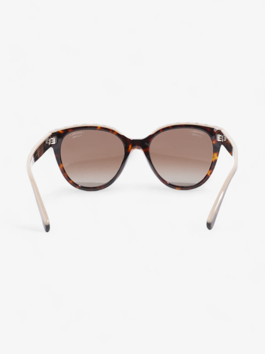 Chanel Chanel polarised butterfly sunglasses - Dark tortoise and beige Beige / Brown / Black Image 3