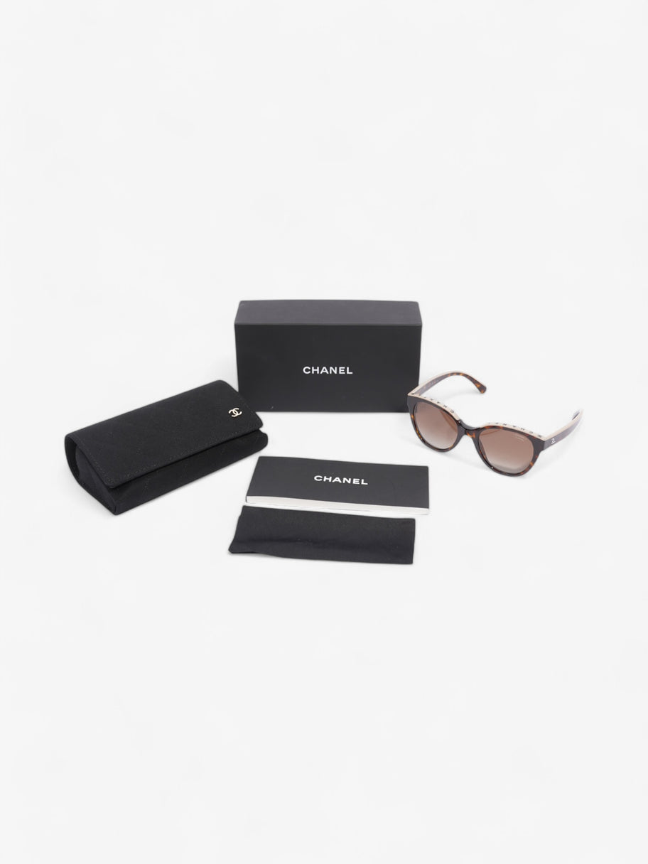 Chanel Chanel polarised butterfly sunglasses - Dark tortoise and beige Beige / Brown / Black Image 6