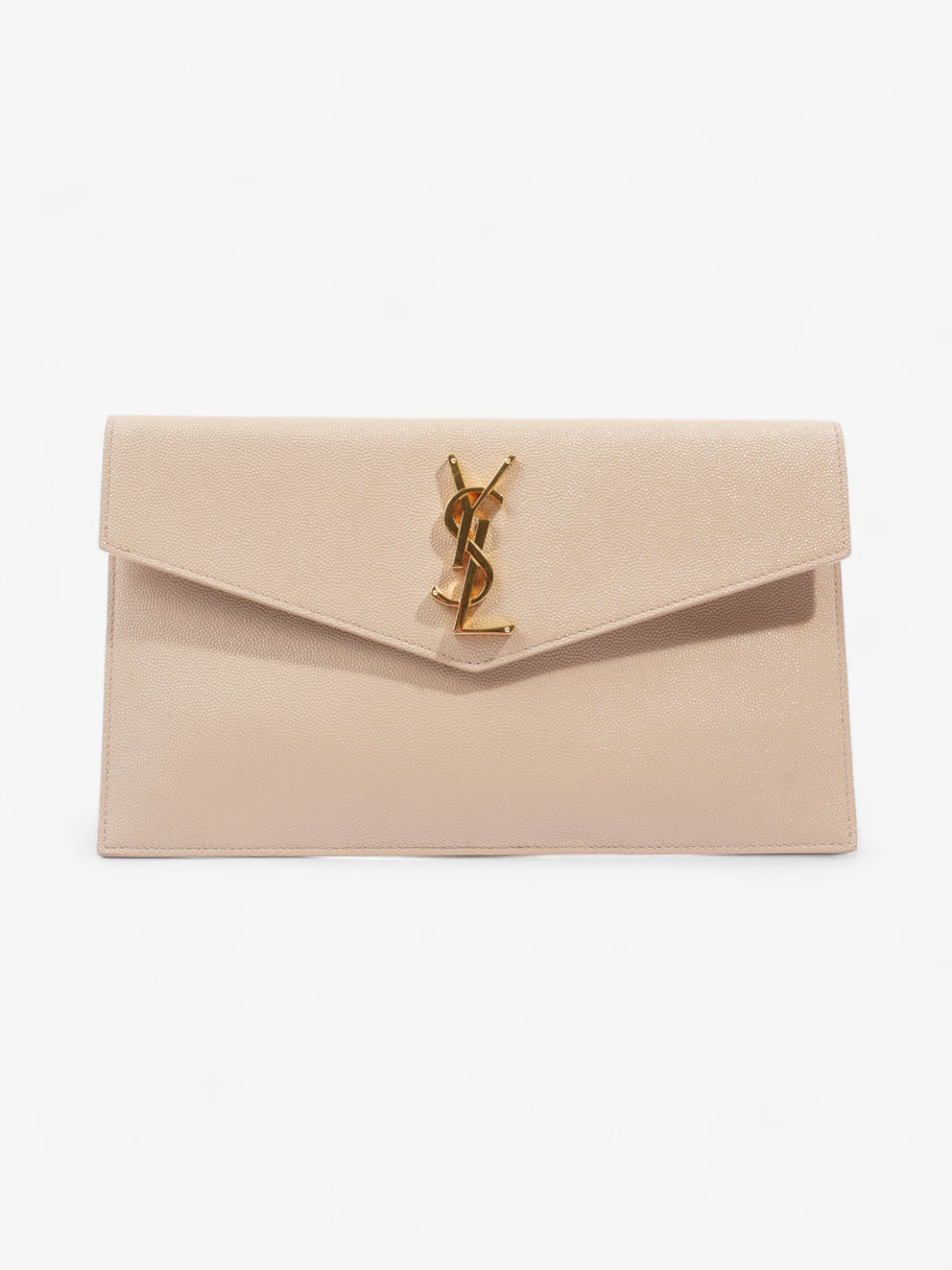 Saint Laurent Uptown Pouch Dark Beige Calfskin Leather Image 1