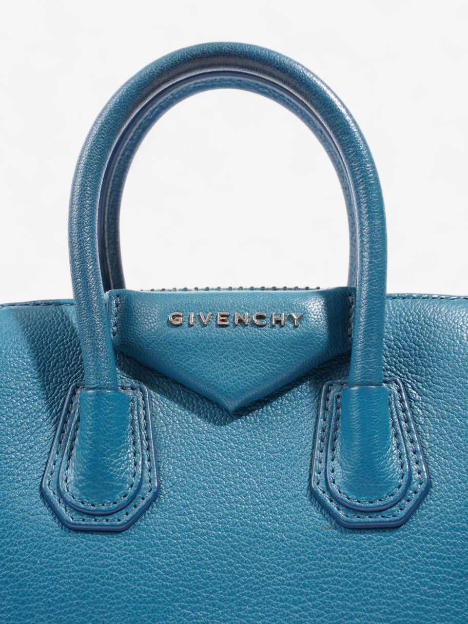 Givenchy Antigona Teal Grained Leather Mini Image 7