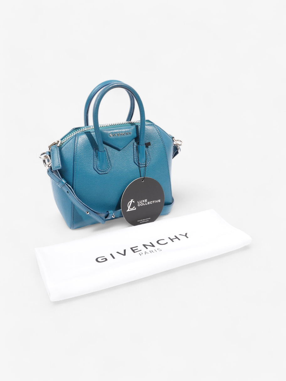 Givenchy Antigona Teal Grained Leather Mini Image 9