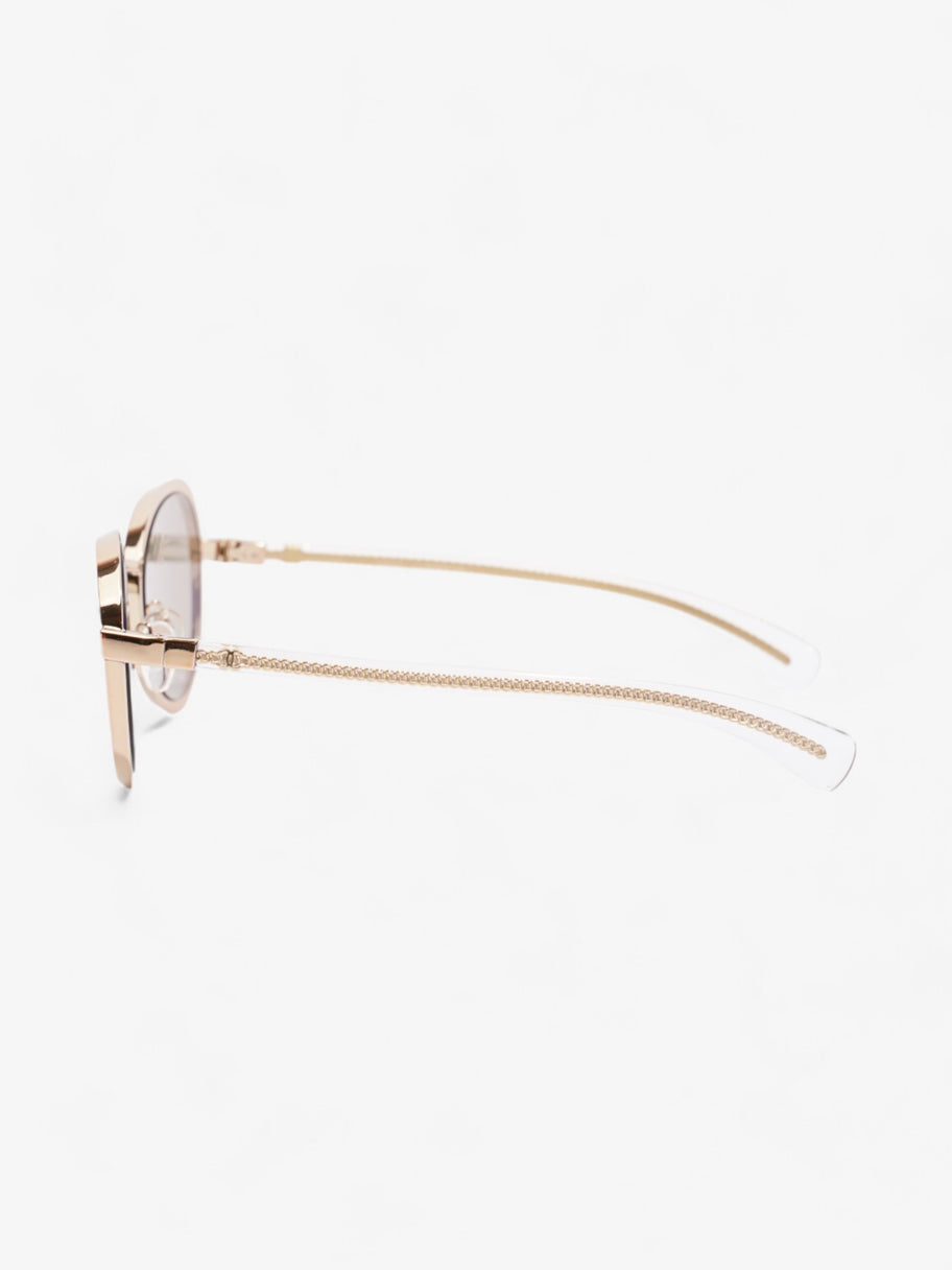 Chanel Round Sunglasses Gold Acetate 125mm Image 2