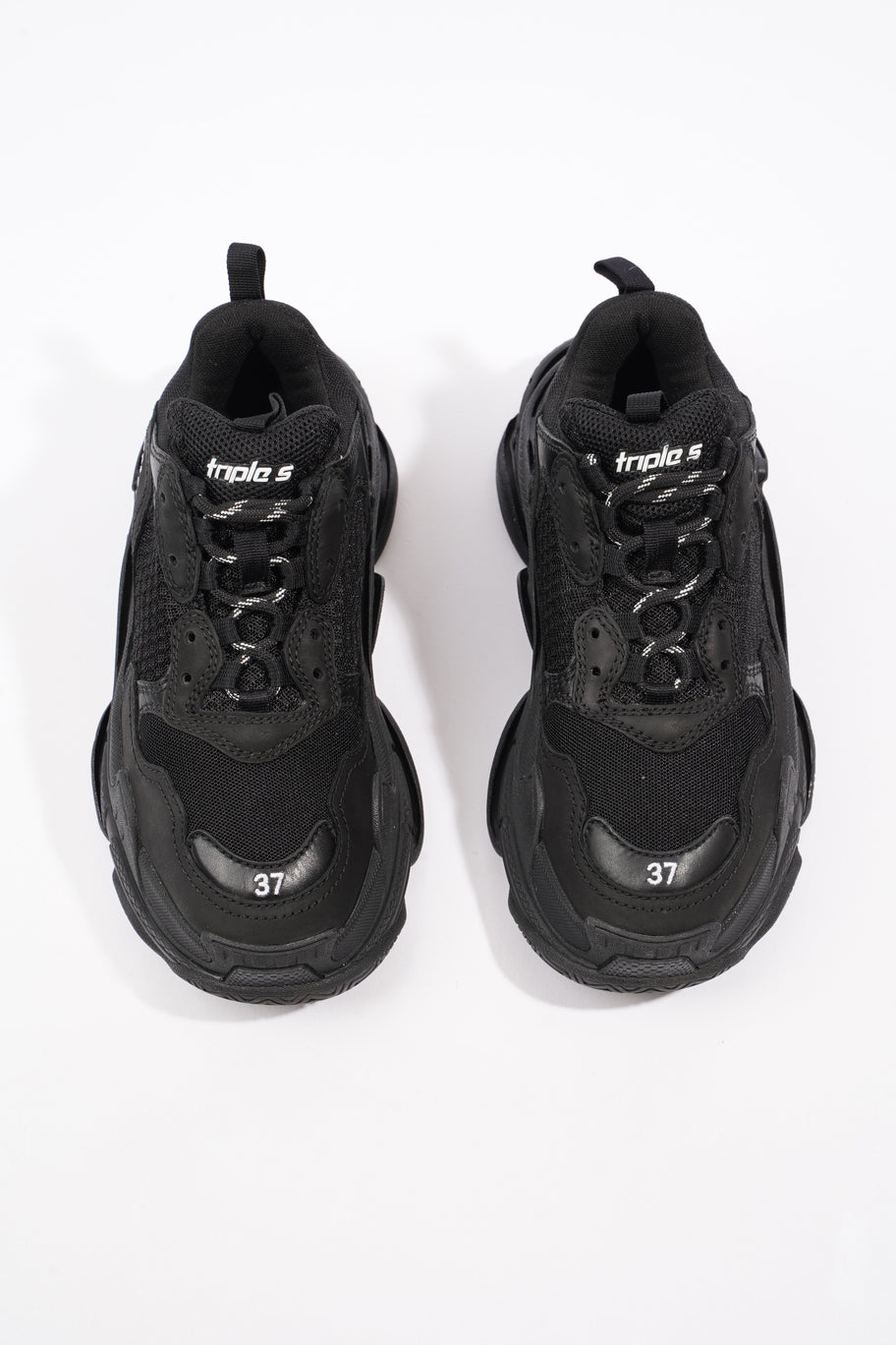 Balenciaga Triple S Sneaker Black Knit EU 37 UK 4 Image 8