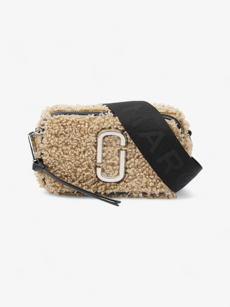  Marc Jacobs The Snapshot Teddy Bag Beige / Black Shearling