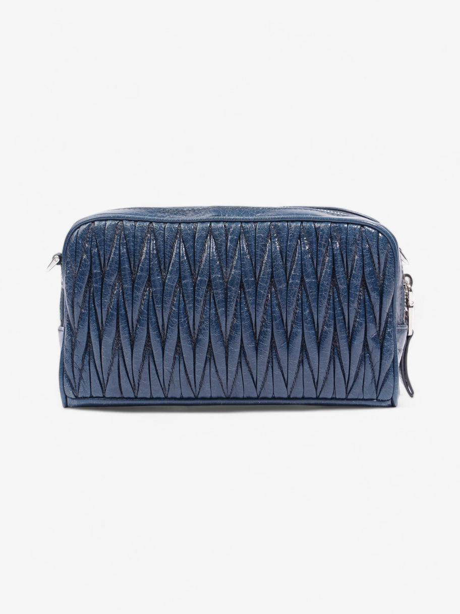 Miu Miu Crossbody Bag Blue Matelasse Leather Luxe Collective