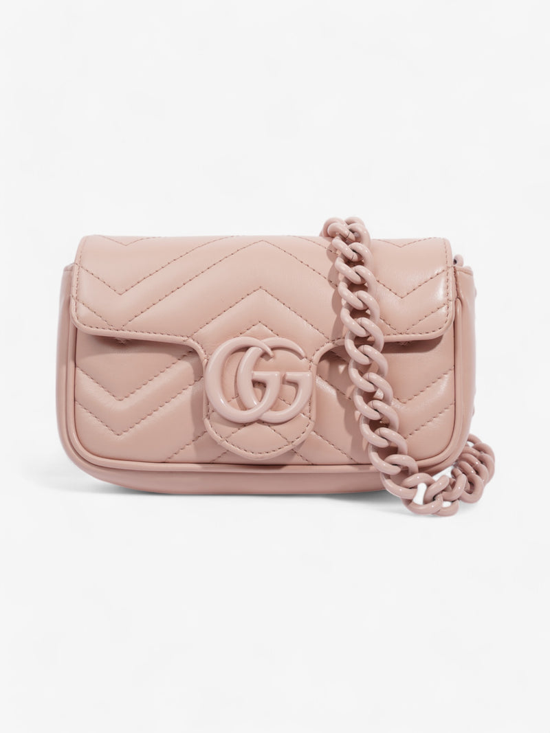  Gucci GG Marmont Belt Bag Baby Pink Matelasse Leather