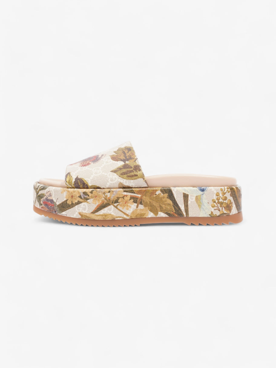 Gucci GG Flora Platform Slides GG Supreme / Multicoloured Canvas EU 38 UK 5 Image 5