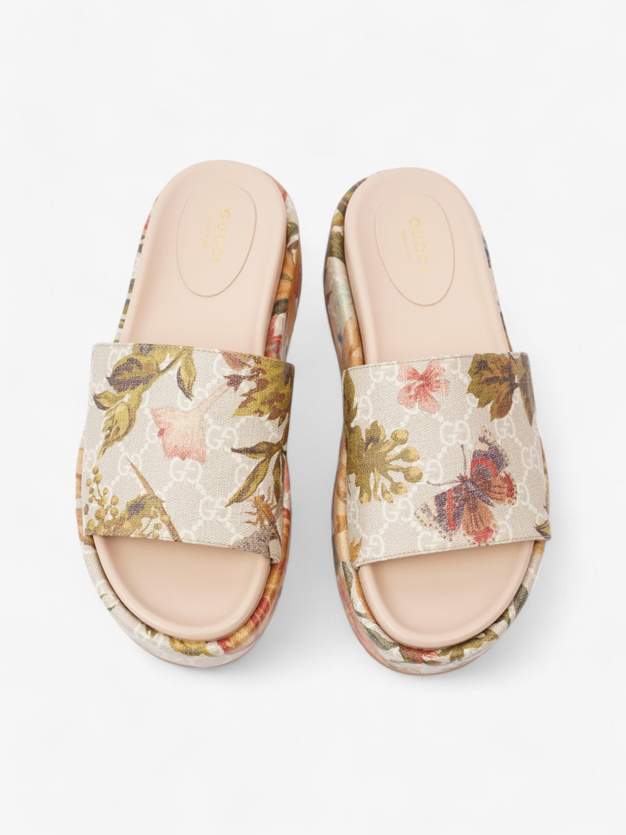 Gucci GG Flora Platform Slides GG Supreme / Multicoloured Canvas EU 38 UK 5 Image 8