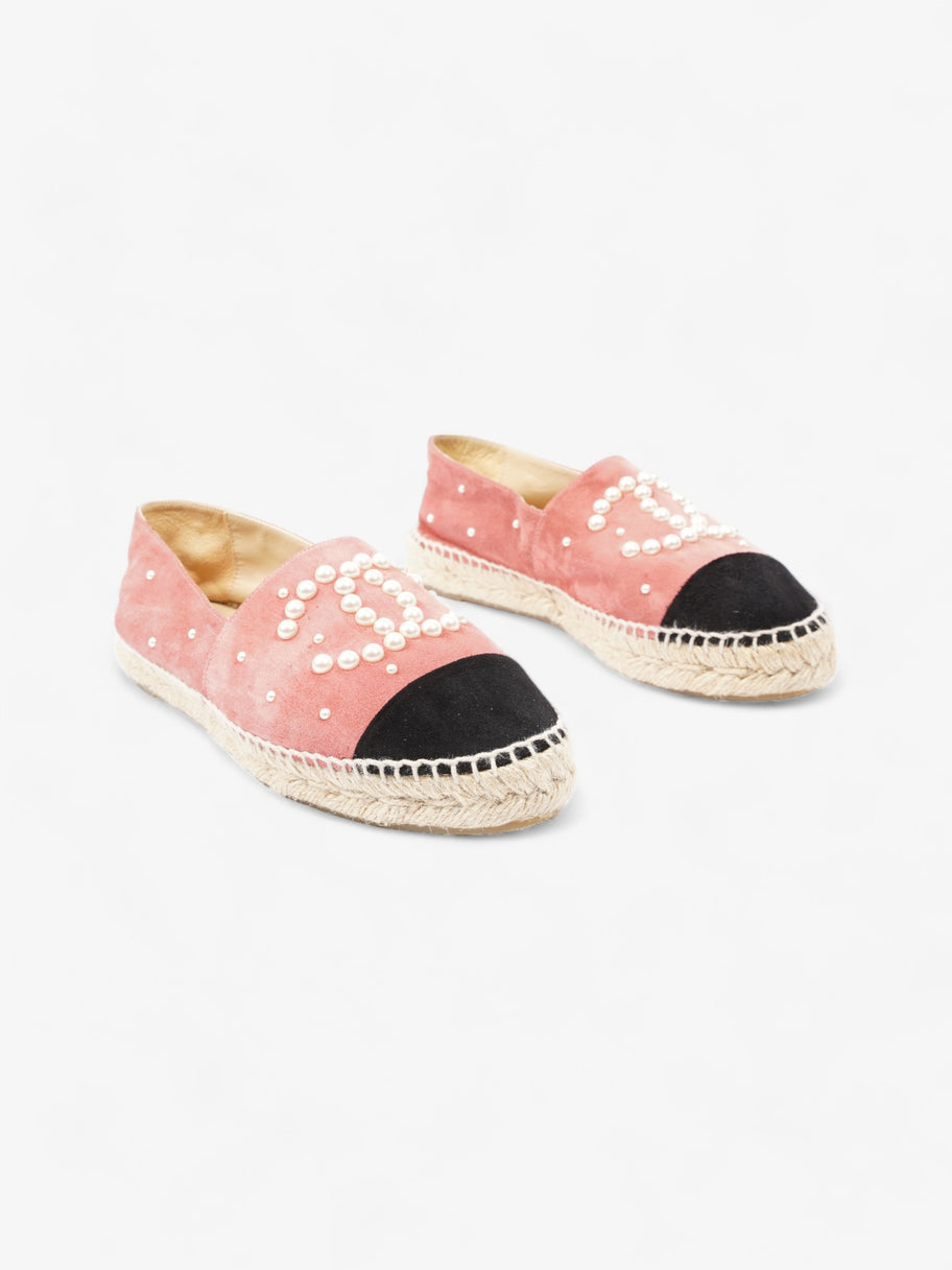 Chanel Espadrilles Pink / Black Suede EU 38 UK 5 Image 2