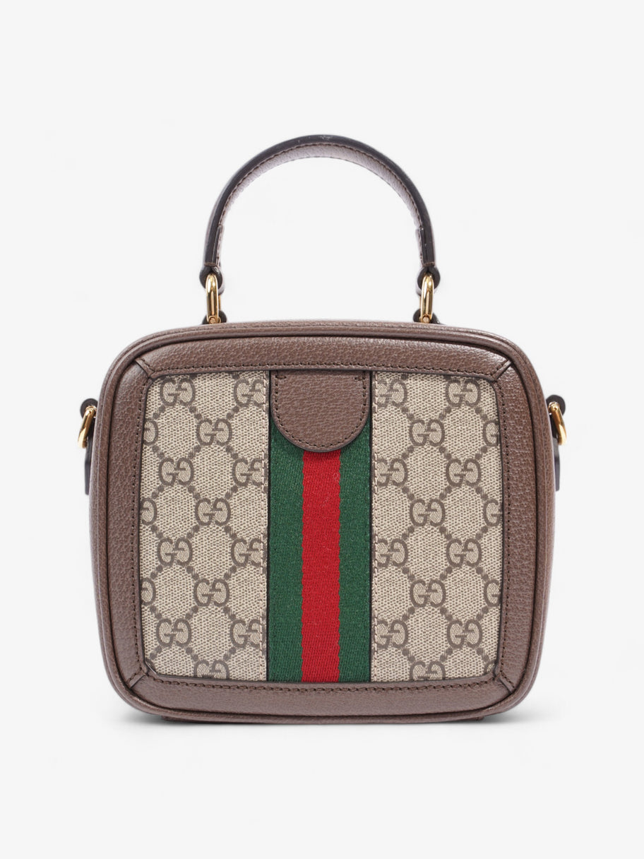 Gucci Ophidia Top Handle GG Supreme / Green / Red Canvas Mini Image 4