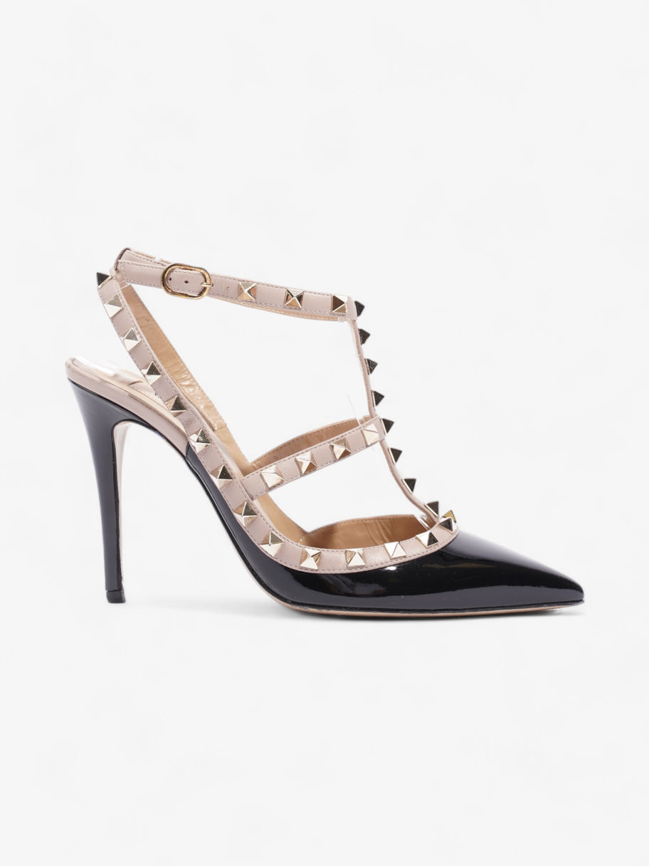 Valentino Rockstud Heels 105mm Black / Dusty Pink Patent Leather EU 38 UK 5 Image 1