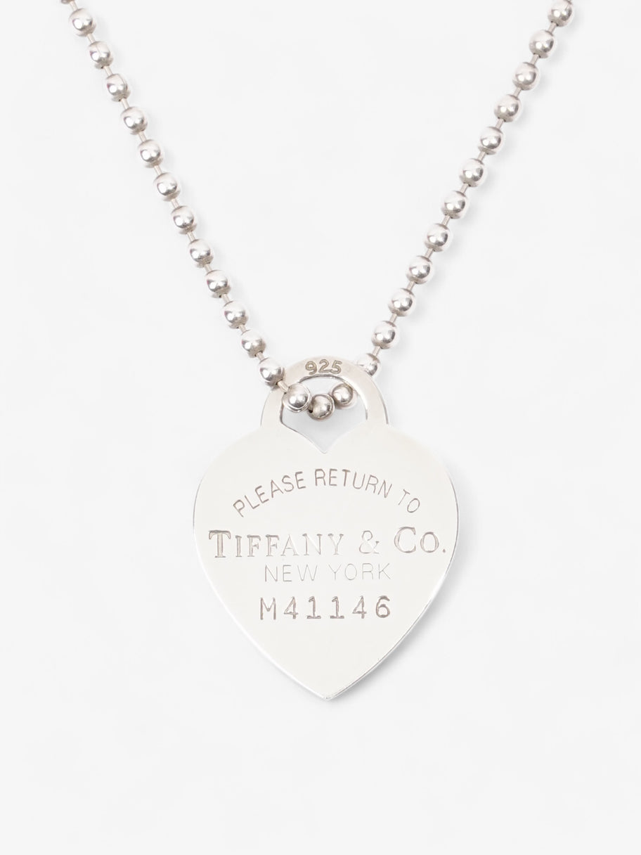 Tiffany and Co Return to Tiffany Heart Pendant Necklace Silver Silver Sterling Image 1