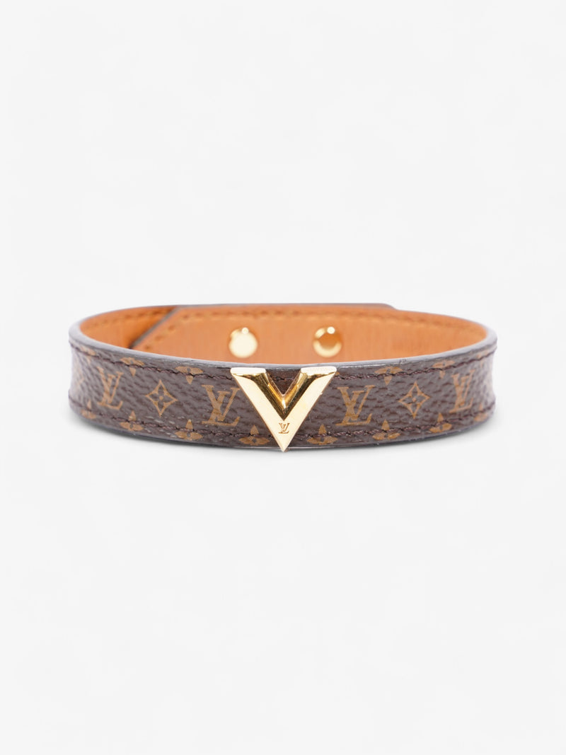  Louis Vuitton Essential V Bracelet Monogram / Gold Canvas 19