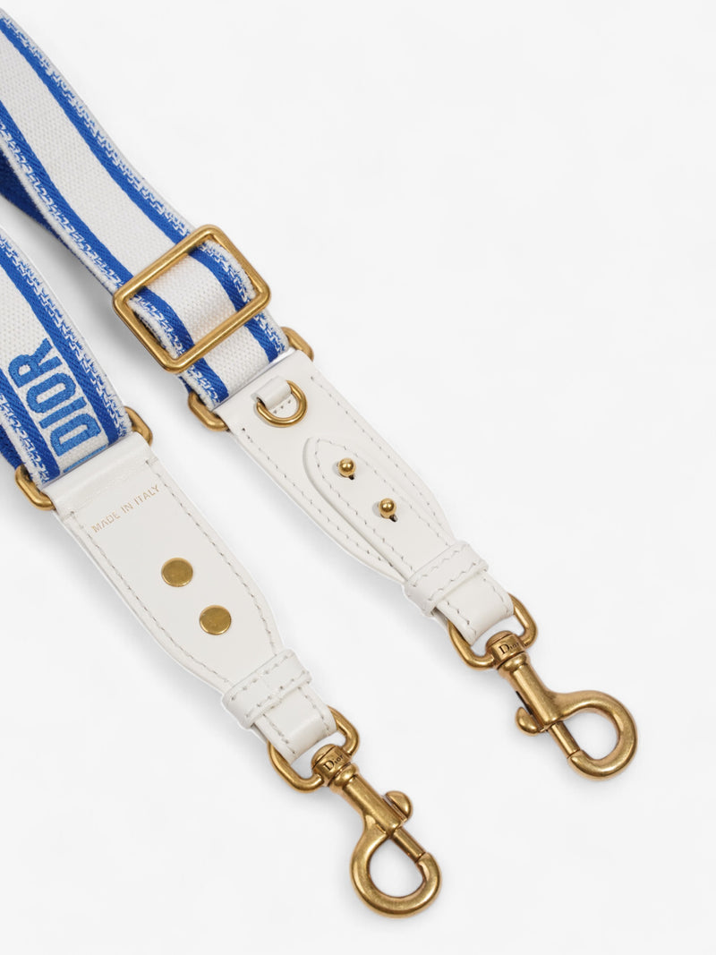  Christian Dior Strap Blue / White Cotton