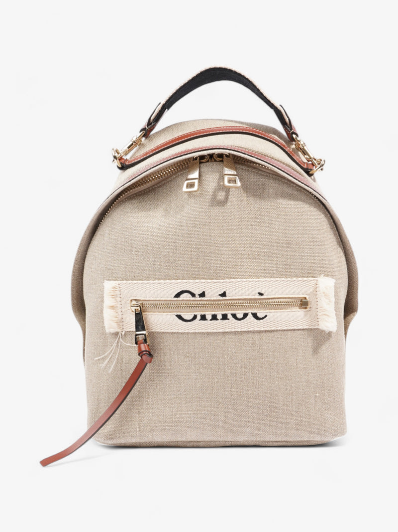  Chloe Woody Backpack Sepia Brown Cotton